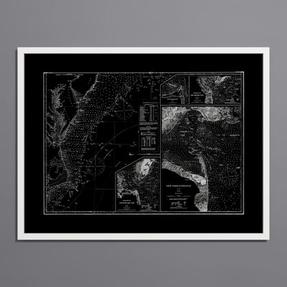 Entrance to Chesapeake Bay Delaware Bay and New York 1875 - undefined Print Only