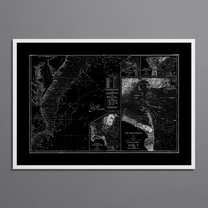 Entrance to Chesapeake Bay Delaware Bay and New York 1875 - undefined Print Only