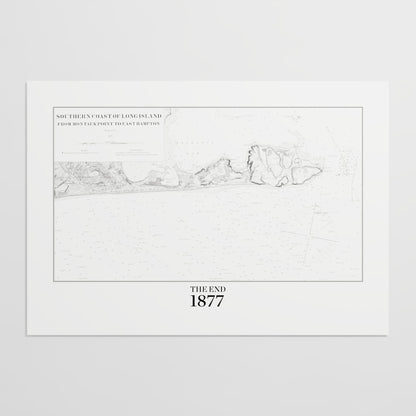 Southern Coast of Long Island From Montaukpoint to East Hampton 1877 - XL (70x100 cm / 28x40″) Print Only
