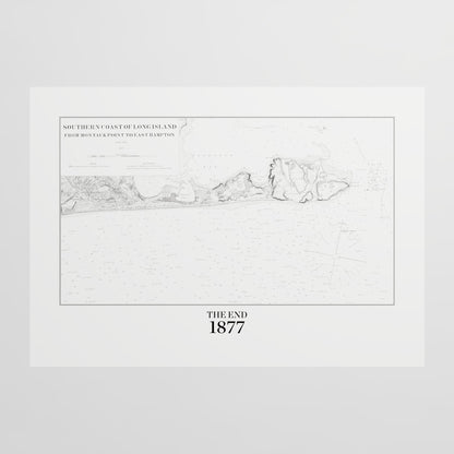 Southern Coast of Long Island From Montaukpoint to East Hampton 1877 - XL (A0 (84.1 x 118.9 cm)) Print Only
