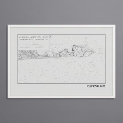 Southern Coast of Long Island From Montaukpoint to East Hampton 1877 - L (60x90 cm / 24x36″) White Frame