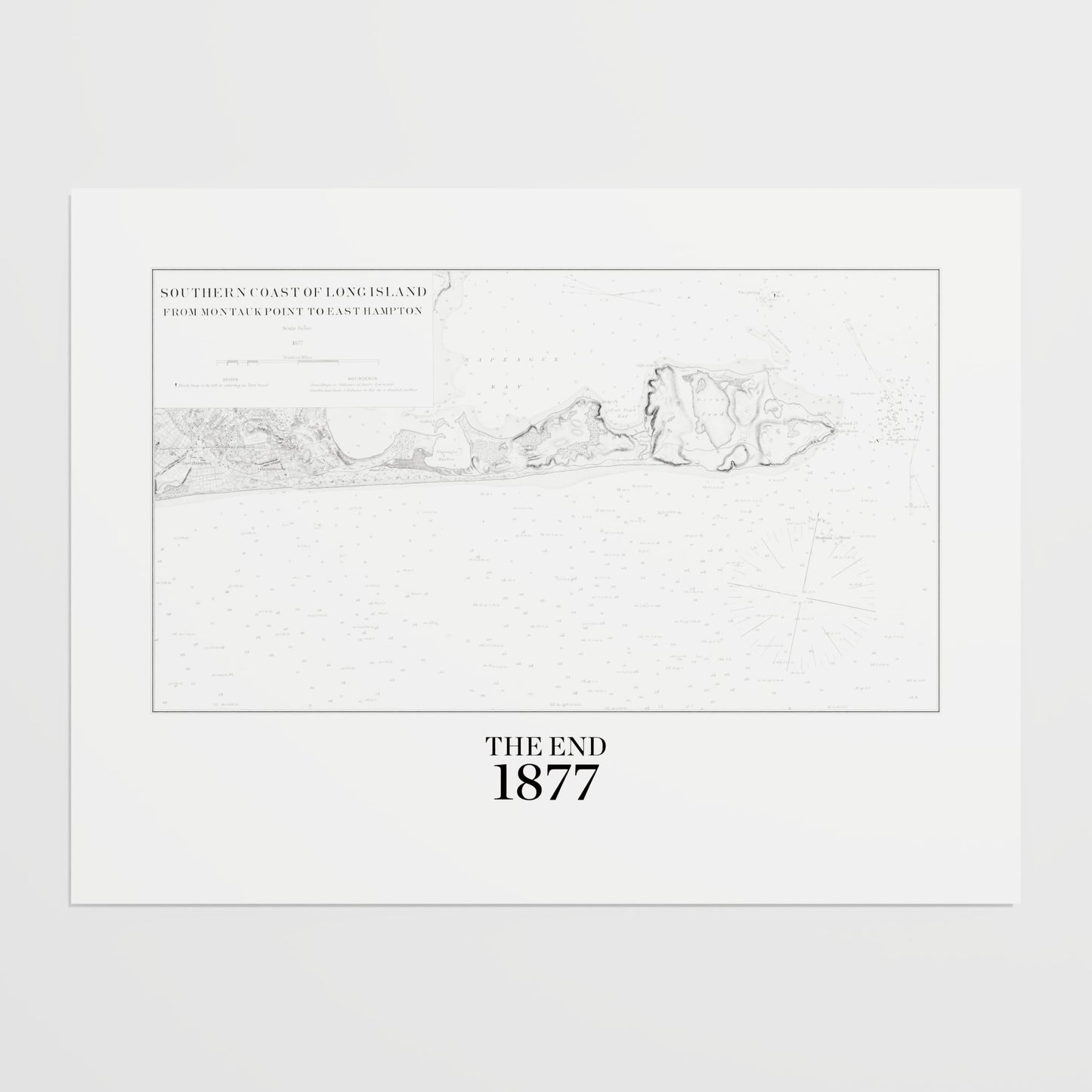 Southern Coast of Long Island From Montaukpoint to East Hampton INDIGO - undefined Print Only