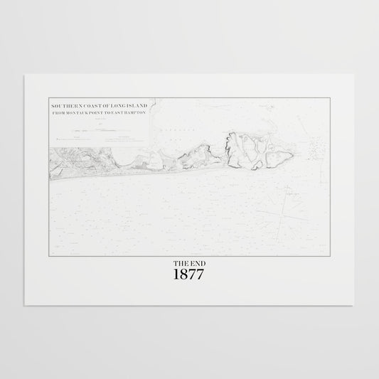 Southern Coast of Long Island From Montaukpoint to East Hampton INDIGO - undefined Print Only