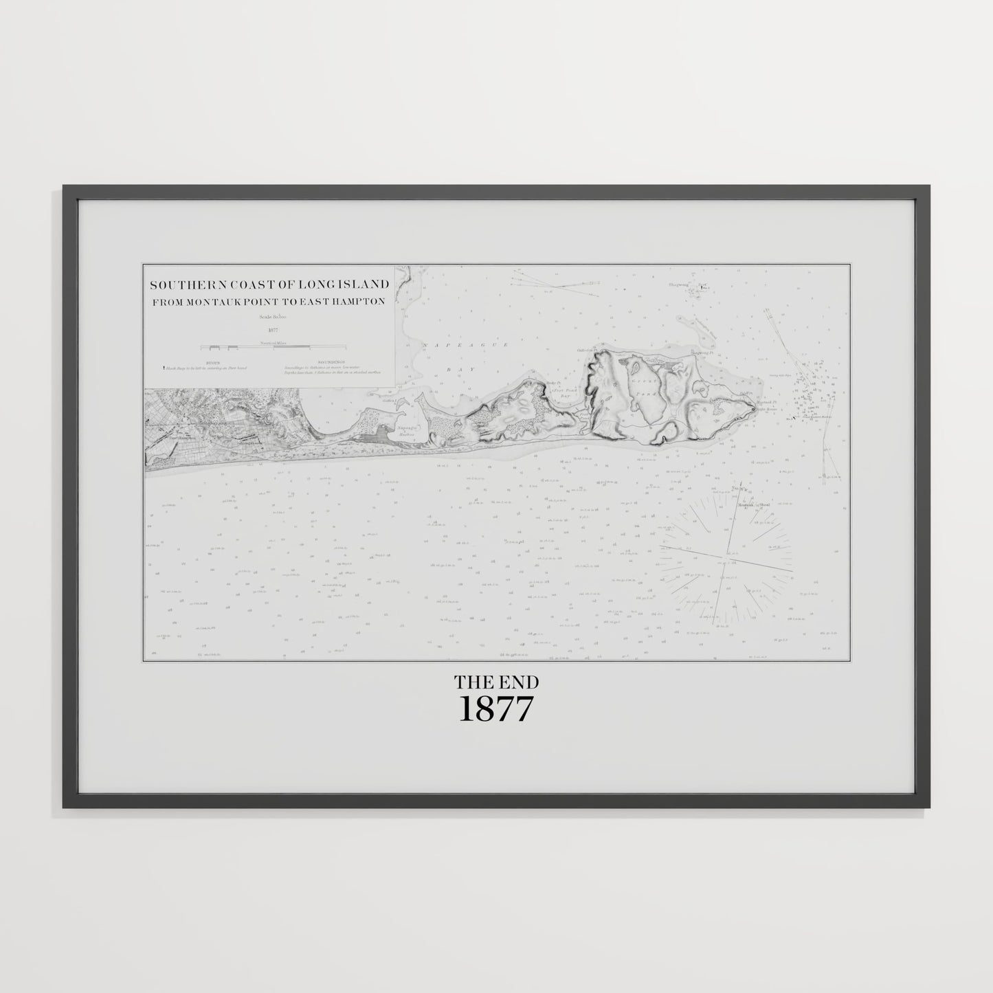 Southern Coast of Long Island From Montaukpoint to East Hampton INDIGO - undefined Print Only