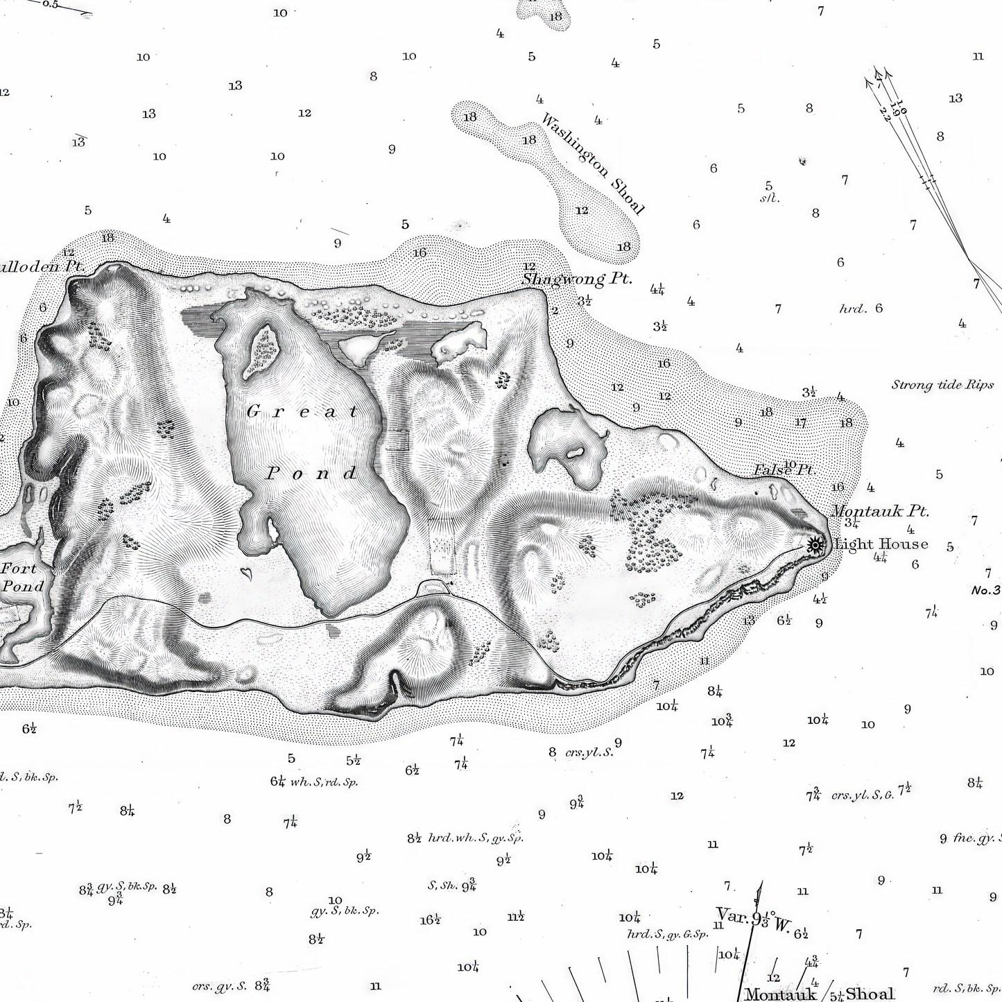 Southern Coast of Long Island From Montaukpoint to East Hampton INDIGO
