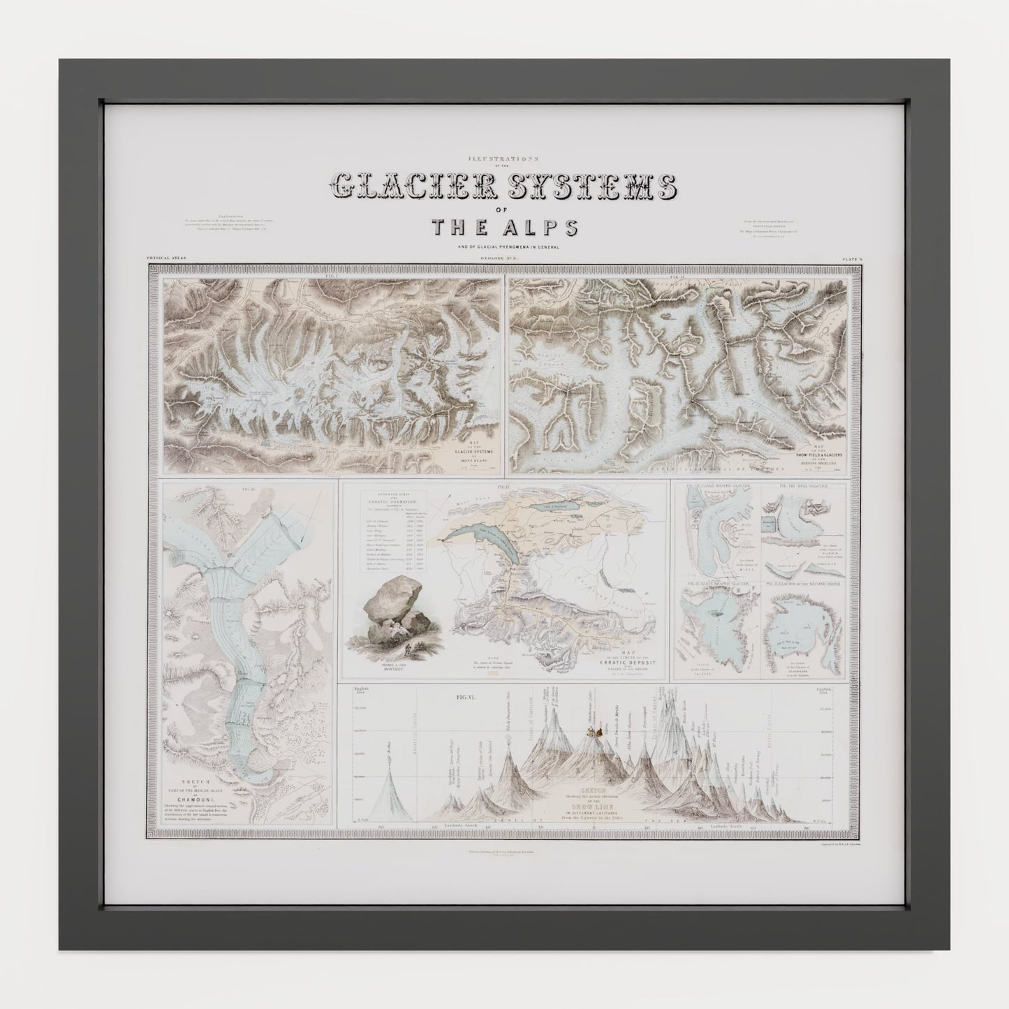 Glaciers of the Alps 1856 - undefined Print Only