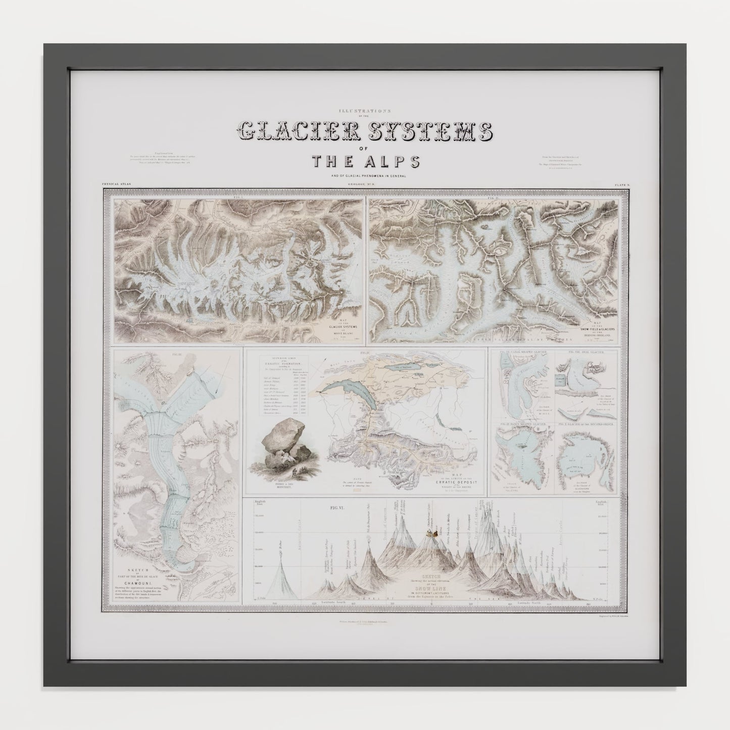 Glaciers of the Alps 1856 - undefined Print Only