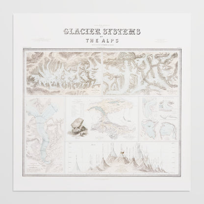 Glaciers of the Alps 1856 - undefined Print Only