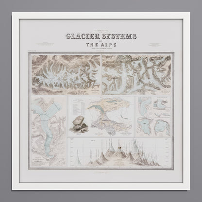Glaciers of the Alps 1856 - undefined Print Only