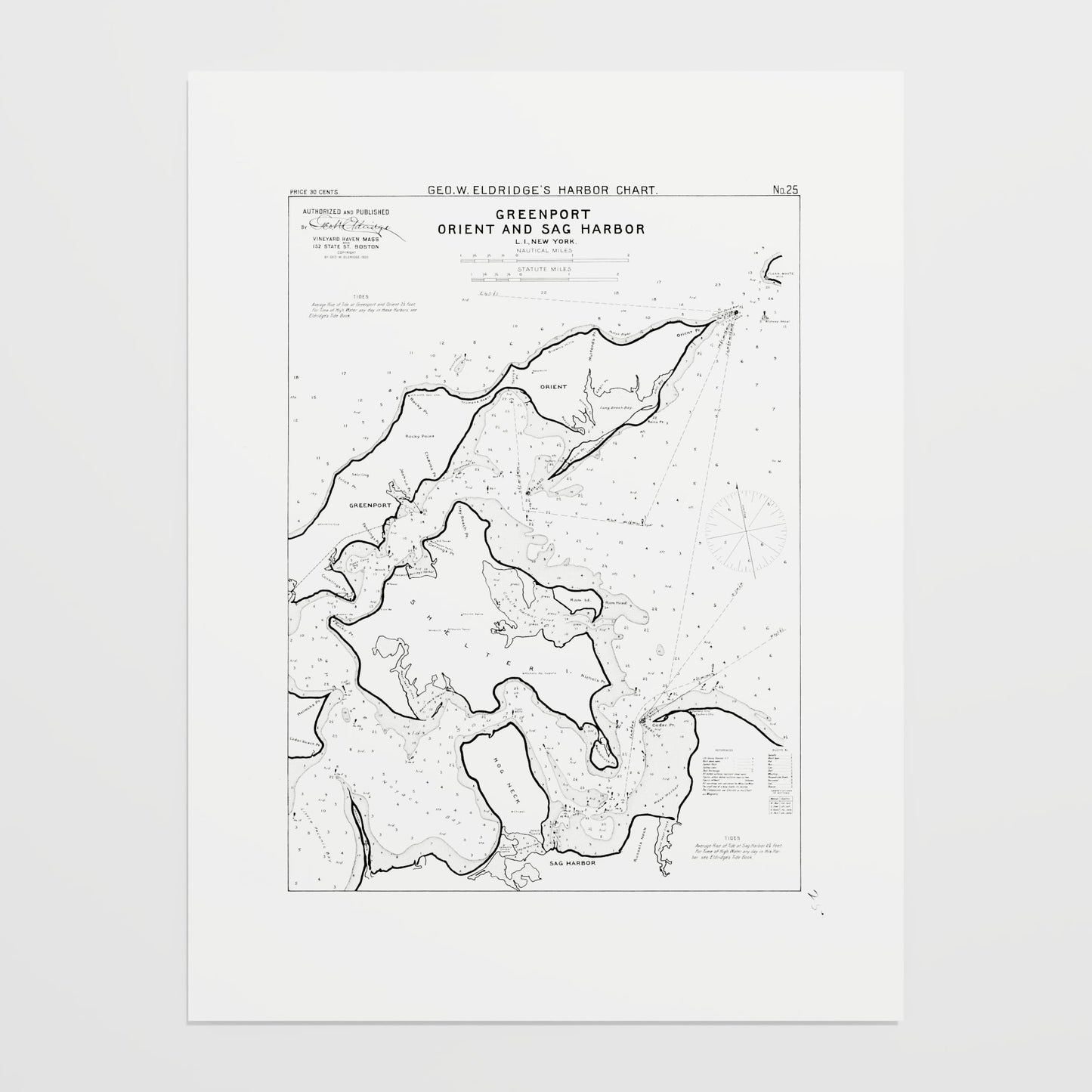 Greenport Orient and Sag Harbor 1908 - undefined Print Only