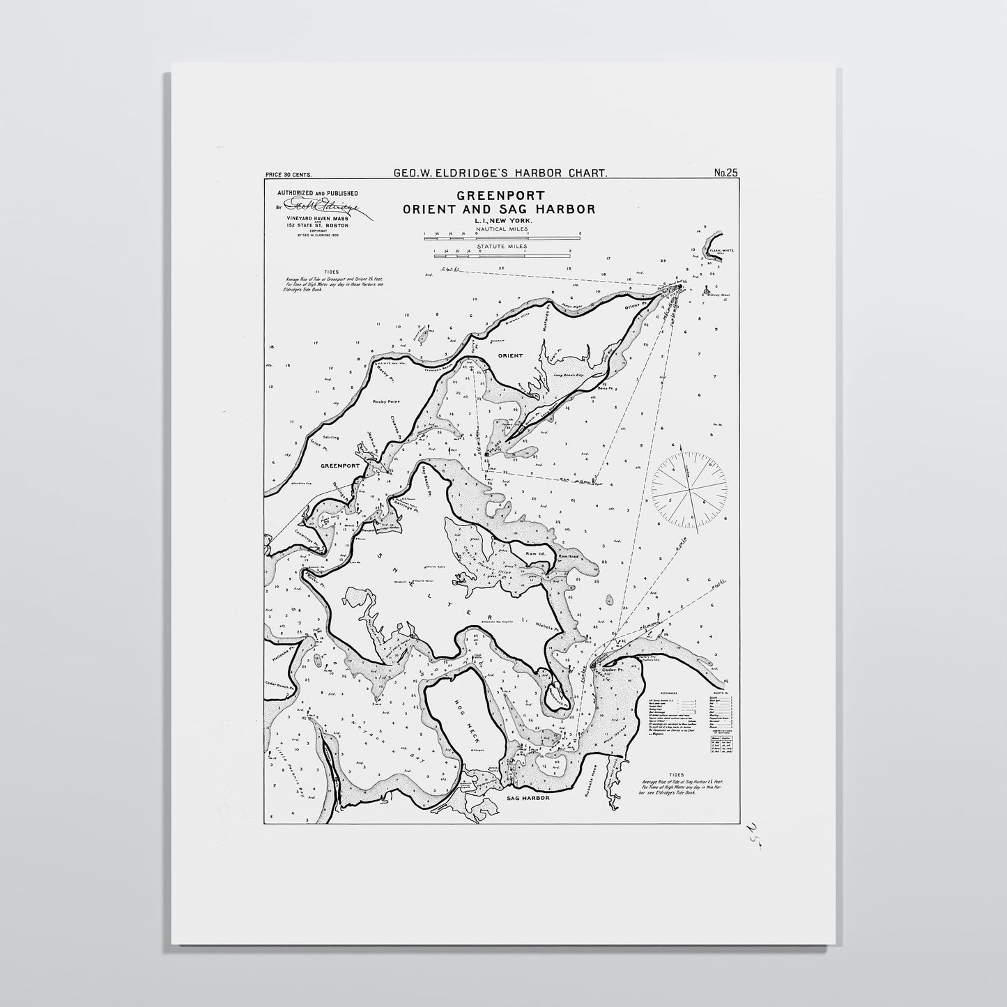 Greenport Orient and Sag Harbor 1908 - M (45x60 cm / 18x24″) Print Only