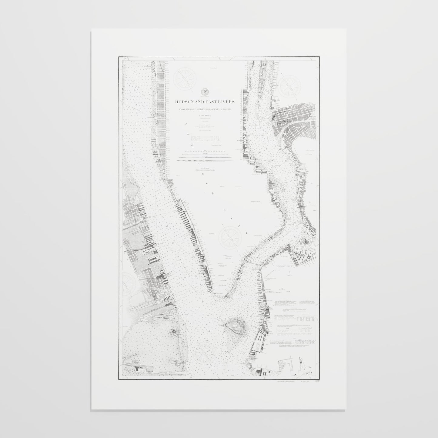 Hudson and East Rivers 1900 - undefined Print Only