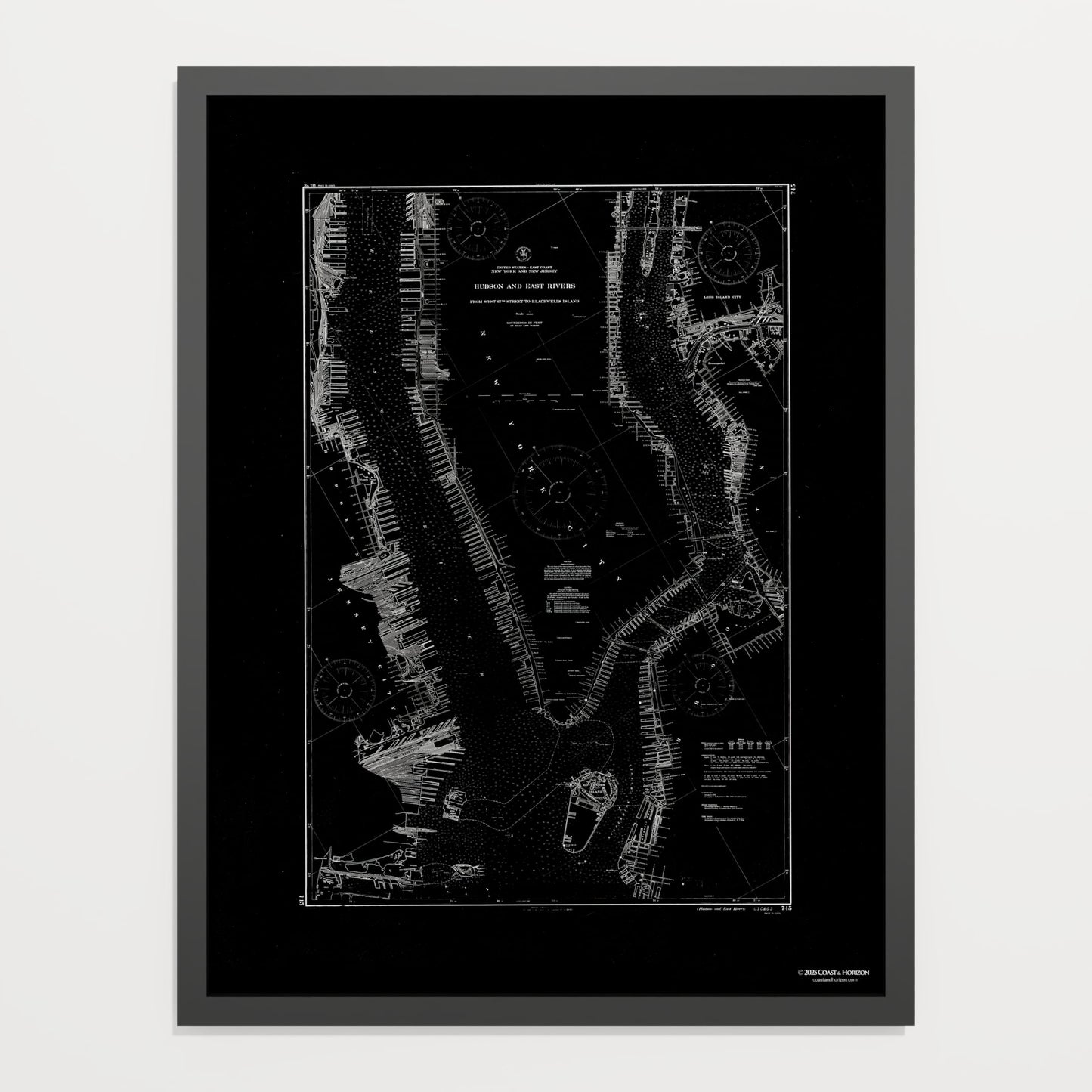 Hudson and East Rivers 1941 - undefined Print Only