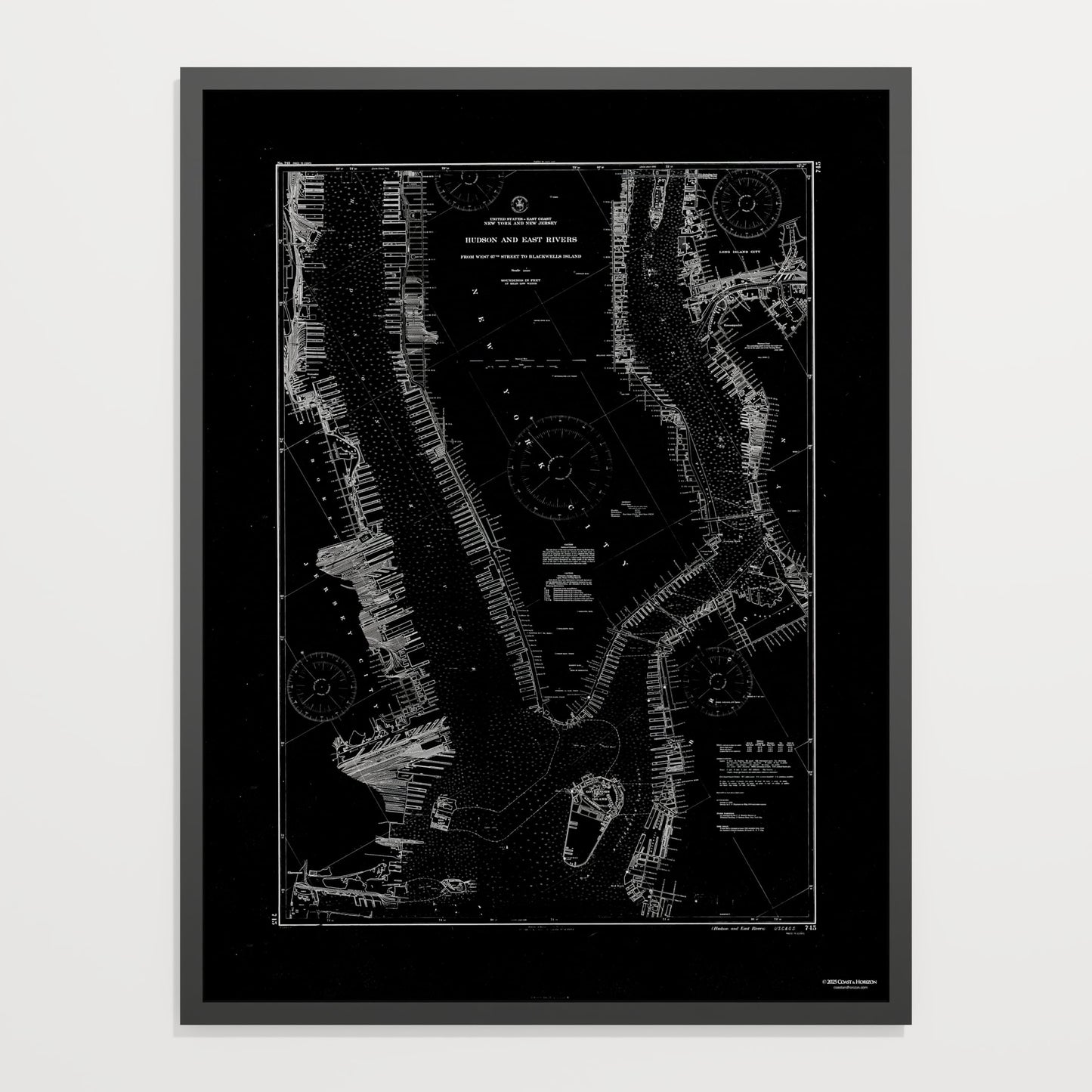 Hudson and East Rivers 1941 - undefined Print Only