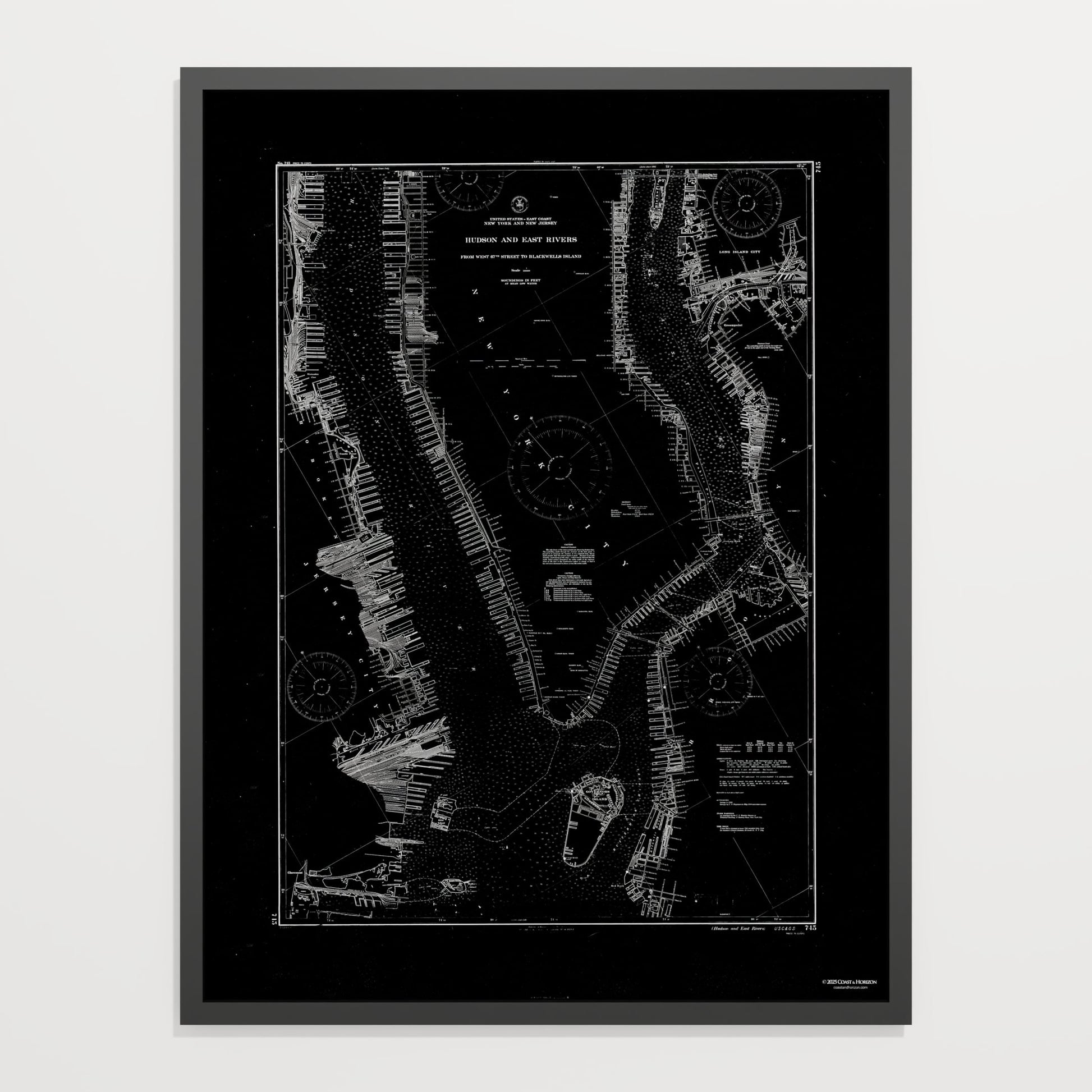 Hudson and East Rivers 1941 - undefined Print Only