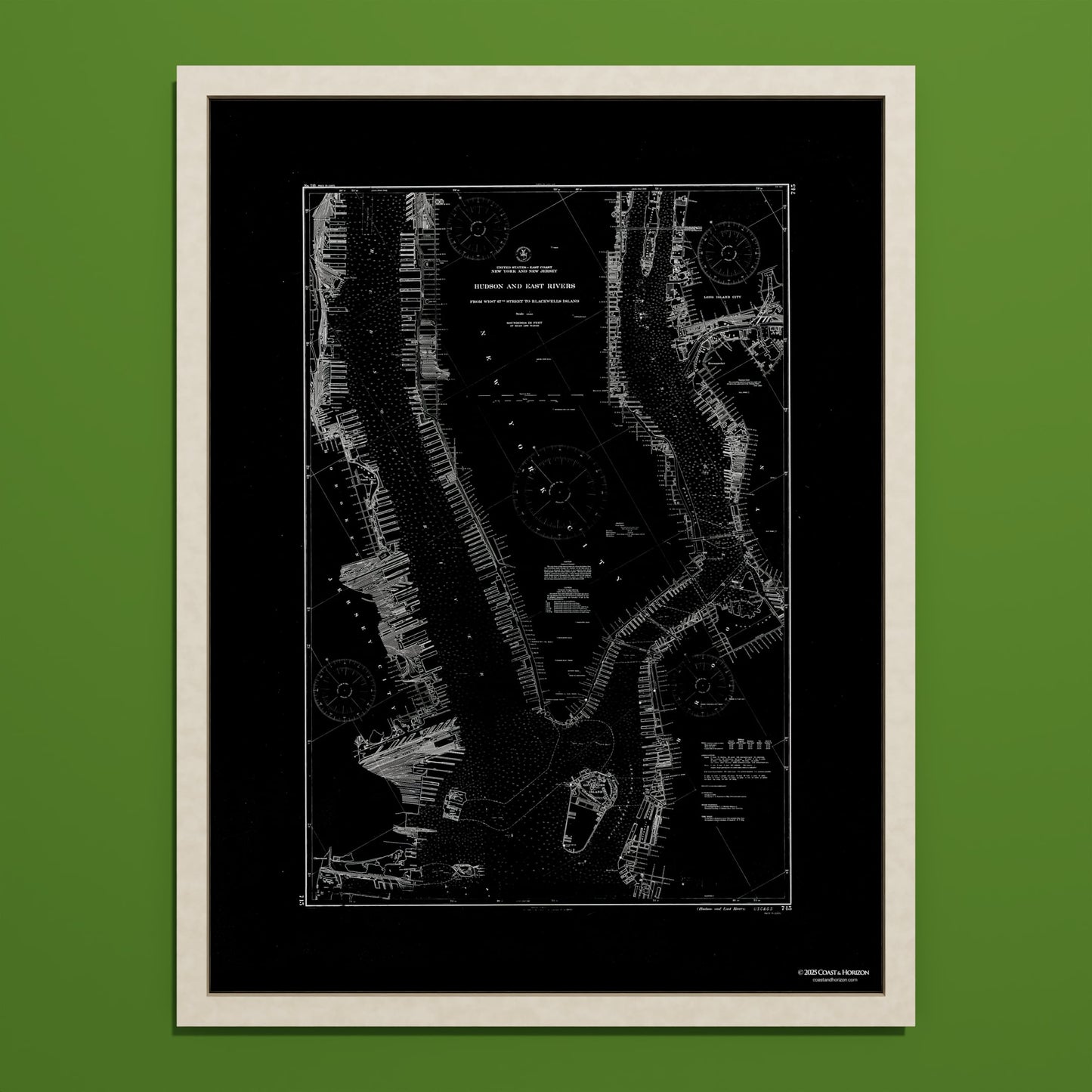 Hudson and East Rivers 1941 - undefined Print Only