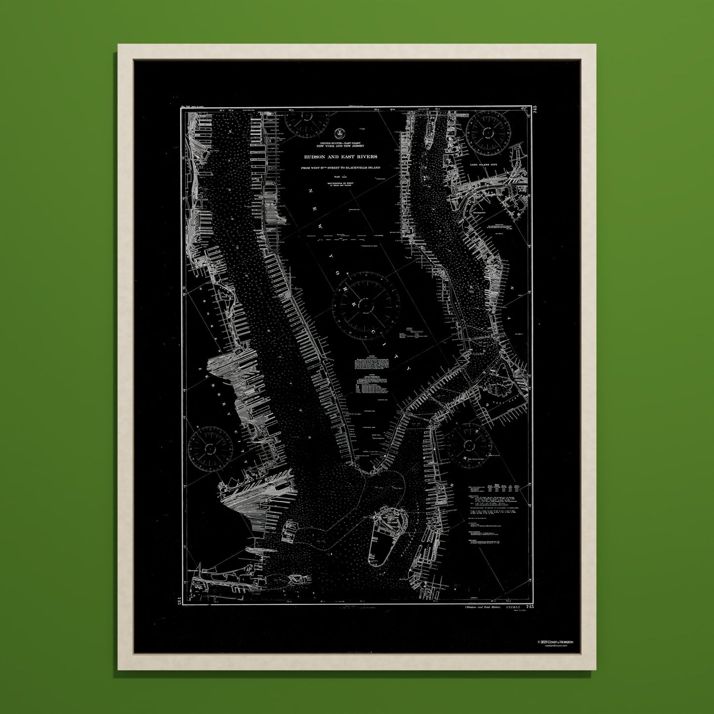 Hudson and East Rivers 1941 - undefined Print Only