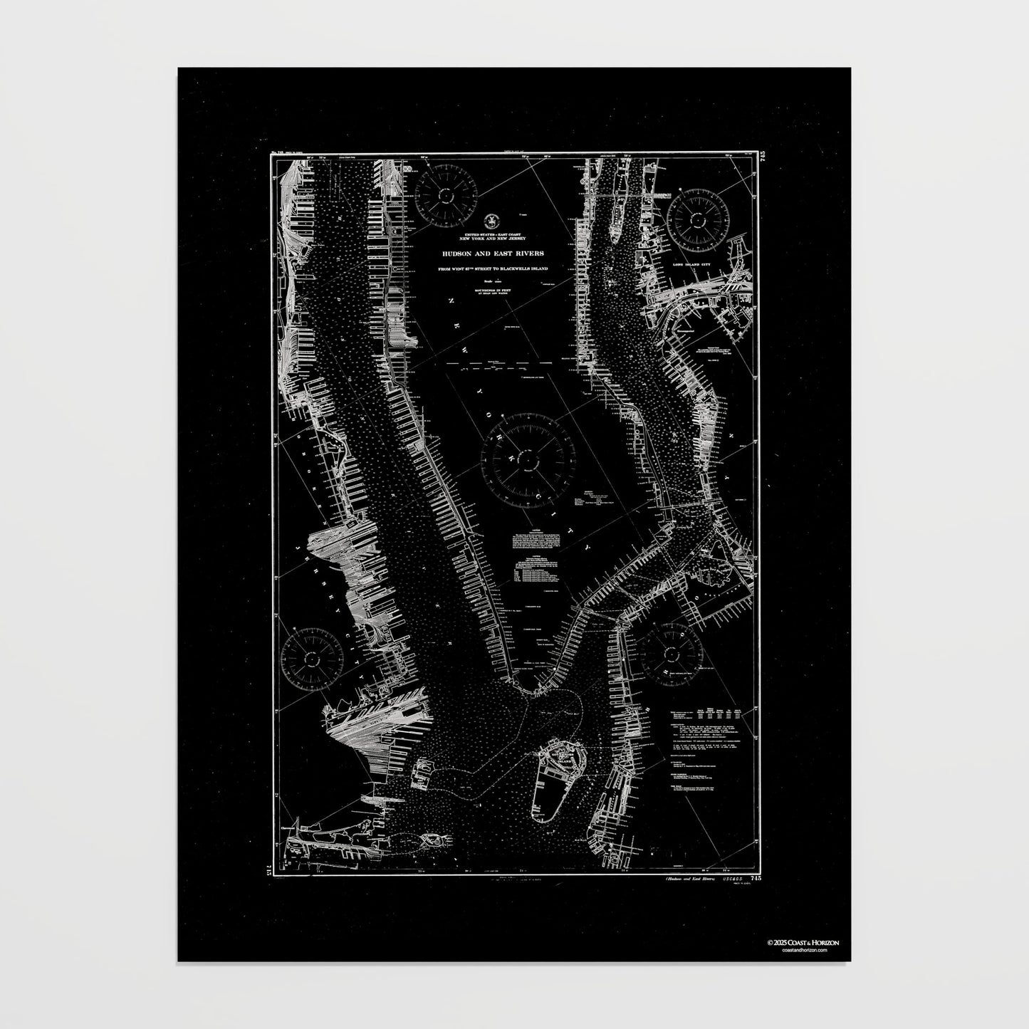 Hudson and East Rivers 1941 - undefined Print Only