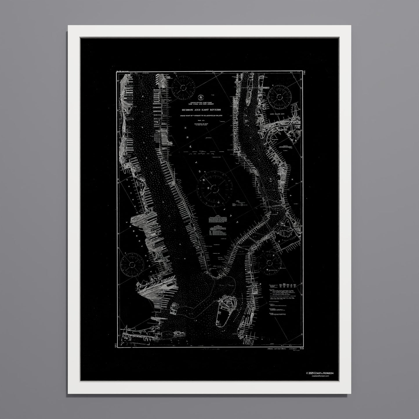 Hudson and East Rivers 1941 - undefined Print Only