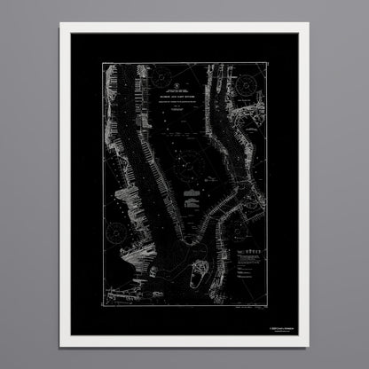 Hudson and East Rivers 1941 - undefined Print Only