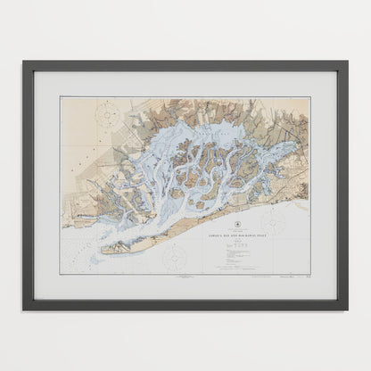 Jamaica Bay And Rockaway Inlet 1924 - M (45x60 cm / 18x24″) Black Frame