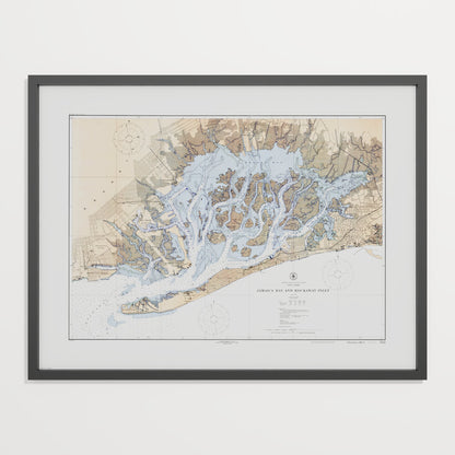 Jamaica Bay And Rockaway Inlet 1924 - L (60x80 cm / 24x32″) Black Frame
