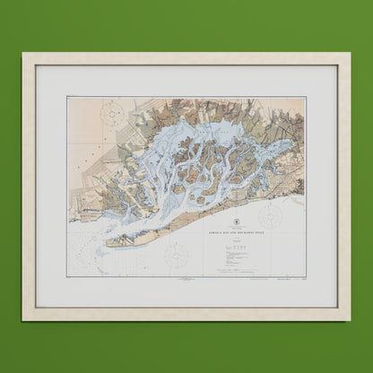 Jamaica Bay And Rockaway Inlet 1924 - S (40x50 cm / 16x20″) Natural Frame