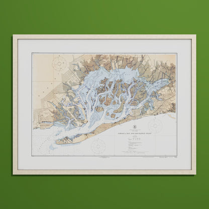 Jamaica Bay And Rockaway Inlet 1924 - L (60x80 cm / 24x32″) Natural Frame