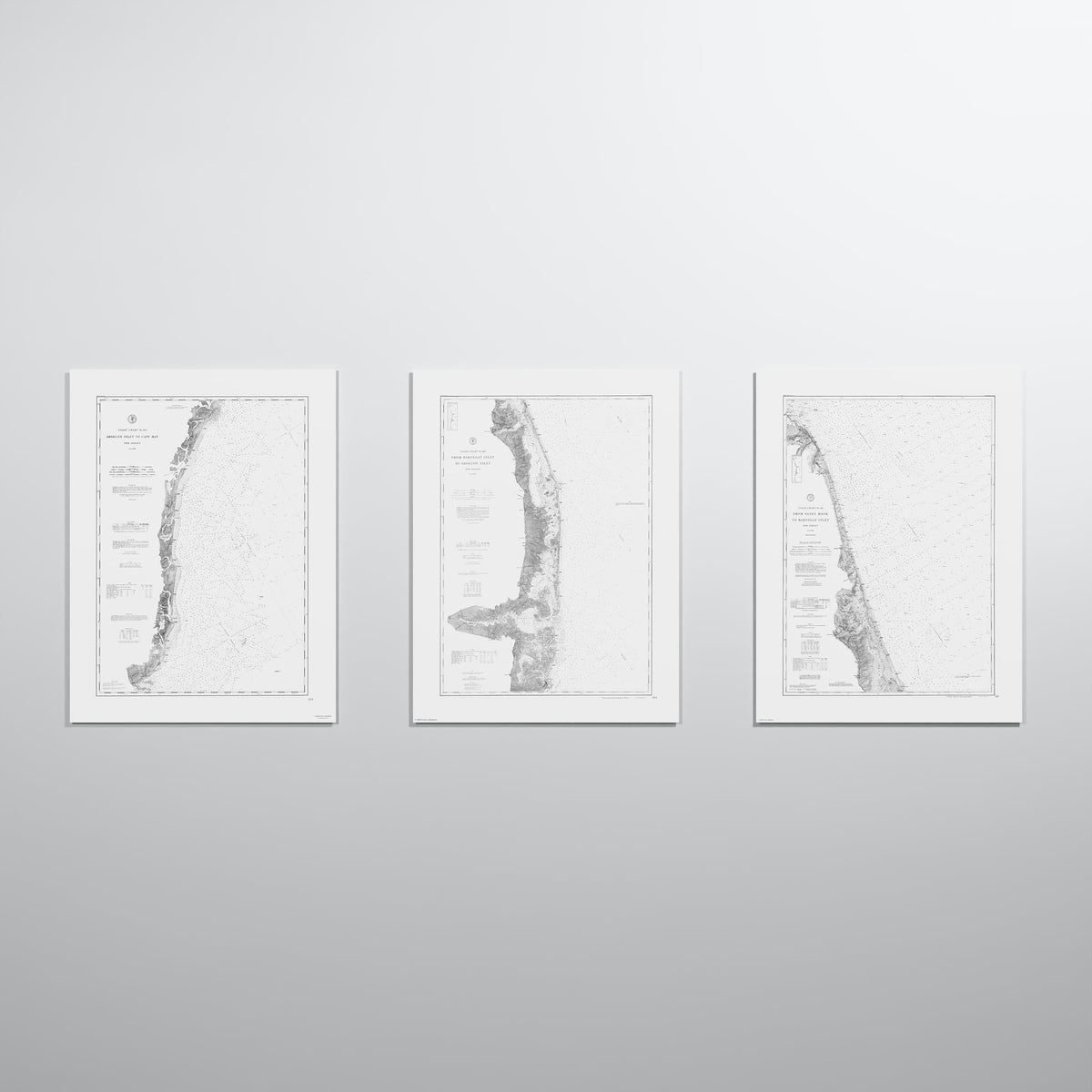 Jersey Shore Triptych - 18" × 24" Print Only