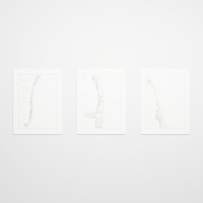 Jersey Shore Triptych - 24" × 32" Print Only