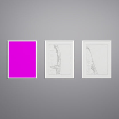 Jersey Shore Triptych - 24" × 32" White Frame