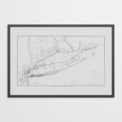 Long Island Sound Triangulation 1881 - undefined Print Only