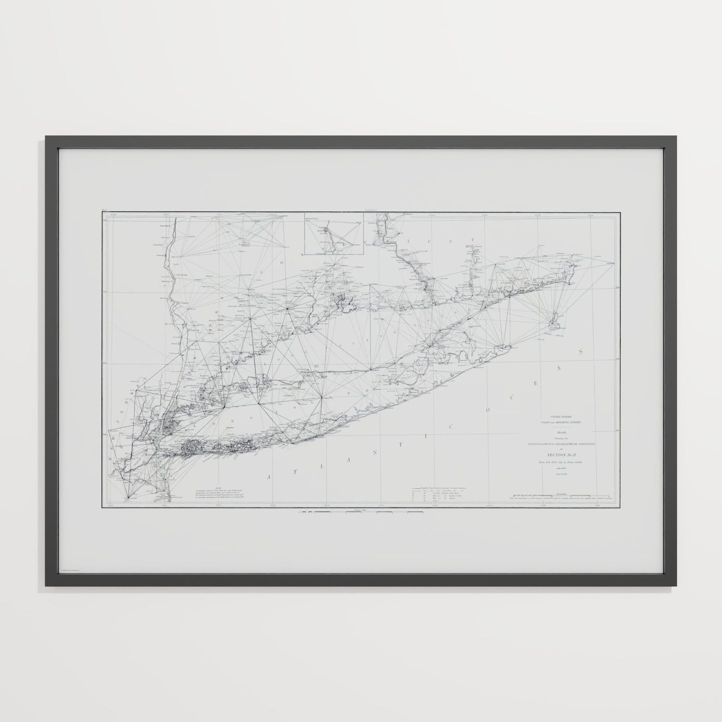 Long Island Sound Triangulation 1881 - undefined Print Only