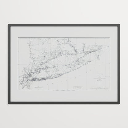 Long Island Sound Triangulation 1881 - undefined Print Only