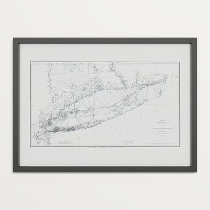 Long Island Sound Triangulation 1881 - undefined Print Only