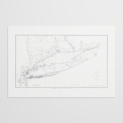 Long Island Sound Triangulation 1881 - undefined Print Only