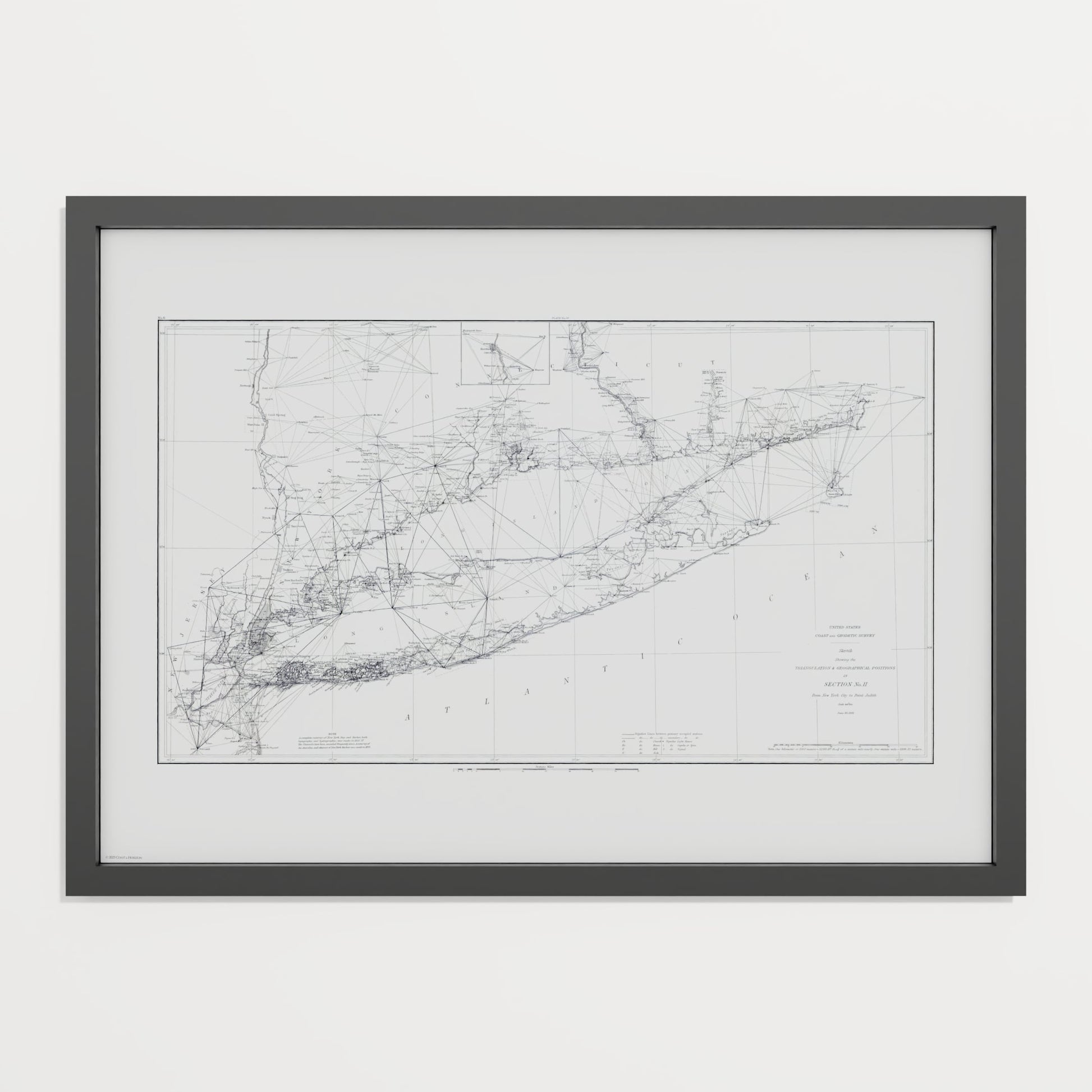 Long Island Sound Triangulation 1881 - undefined Print Only