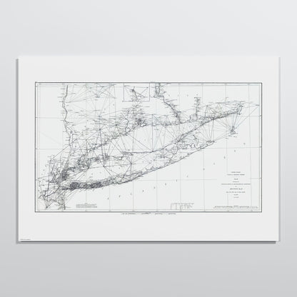 Long Island Sound Triangulation 1881 - A2h Print Only