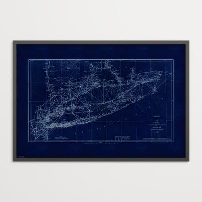 Long Island Sound Triangulation INDIGO - undefined Print Only