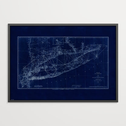 Long Island Sound Triangulation INDIGO - undefined Print Only