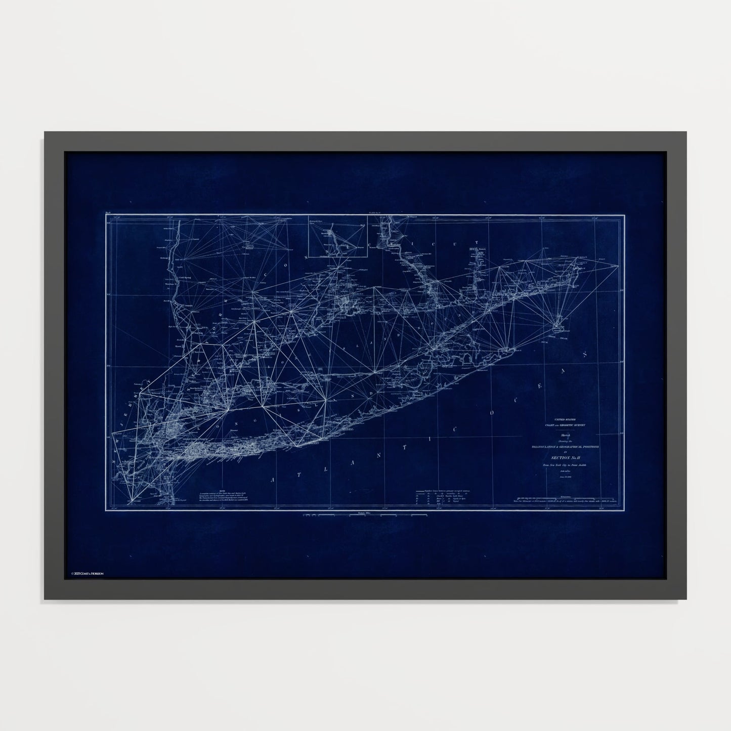 Long Island Sound Triangulation INDIGO - undefined Print Only