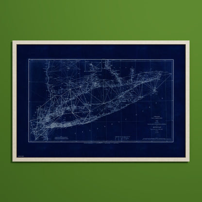 Long Island Sound Triangulation INDIGO - undefined Print Only