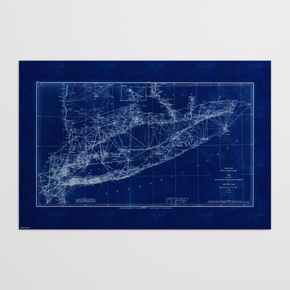 Long Island Sound Triangulation INDIGO - undefined Print Only