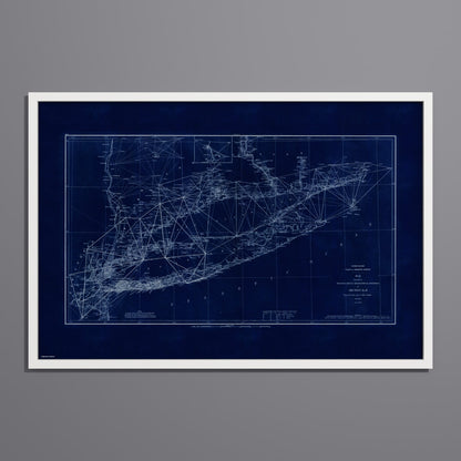 Long Island Sound Triangulation INDIGO - undefined Print Only