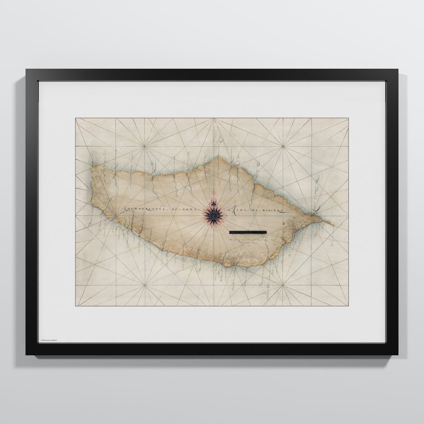 Madeira 1600 - M (45x60 cm / 18x24″) Black Frame