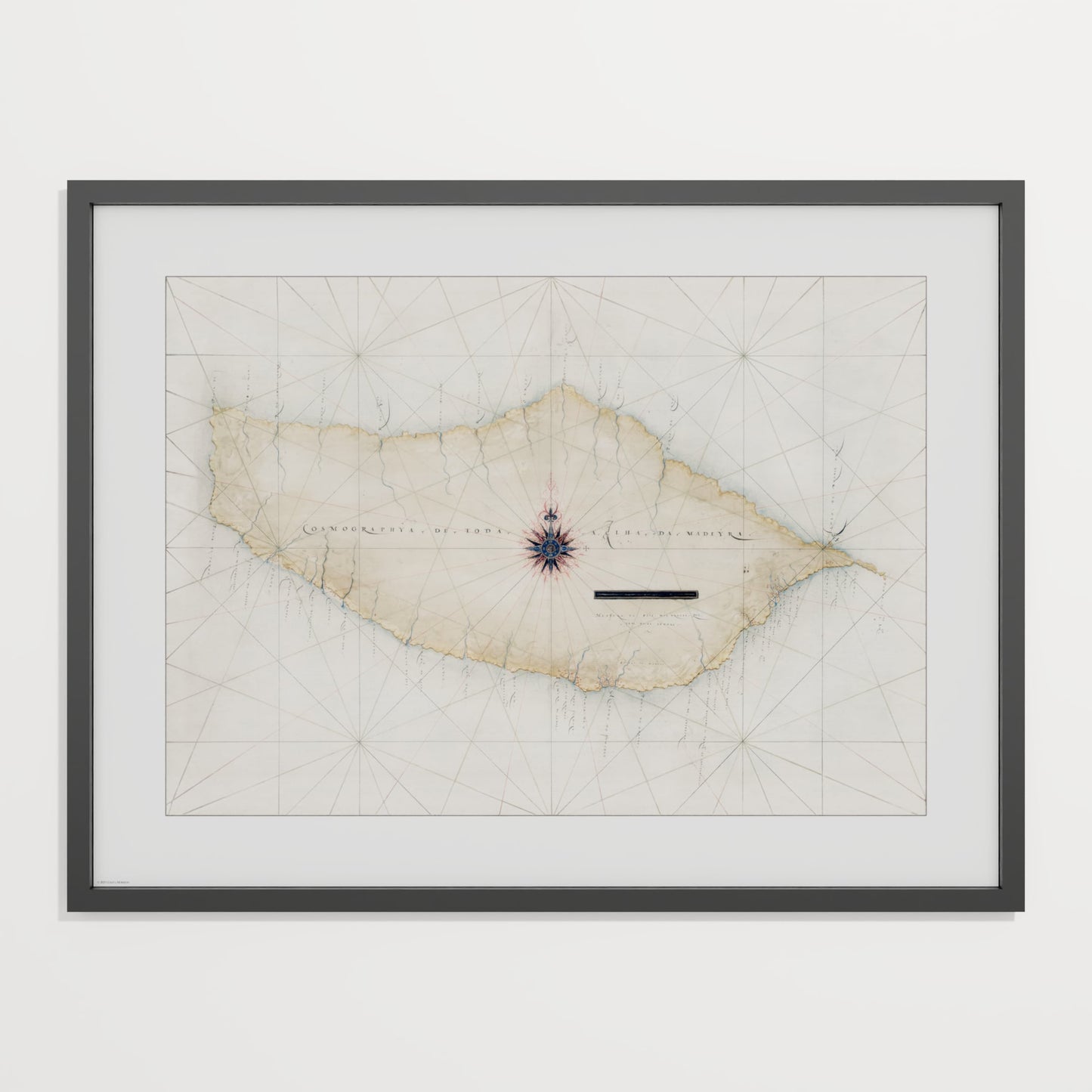 Madeira 1600 - L (60x80 cm / 24x32″) Black Frame