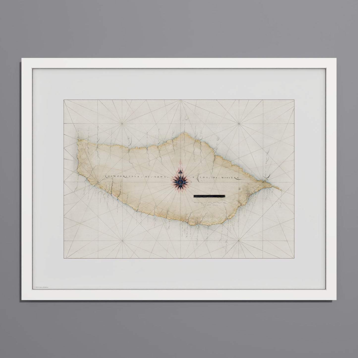 Madeira 1600 - M (45x60 cm / 18x24″) White Frame
