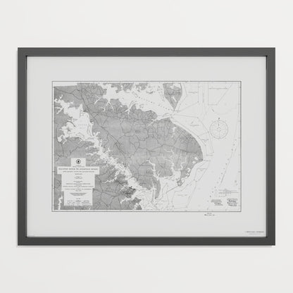 Magothy River to Annapolis Roads Natural Oyster Bars 1906 - undefined Print Only
