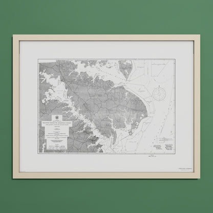 Magothy River to Annapolis Roads Natural Oyster Bars 1906 - undefined Print Only