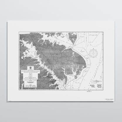Magothy River to Annapolis Roads Natural Oyster Bars 1906 - M (45x60 cm / 18x24″) Print Only